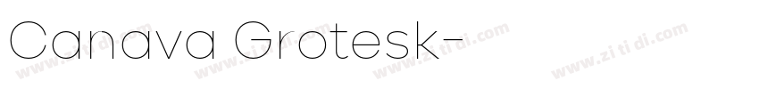 Canava Grotesk字体转换